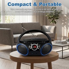 Portable CD Player W/ AM/FM Stereo Radio Blue/Black