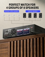 Donner MAMP5 Bluetooth Audio Power Amplifier Receiver 440W 4 Channel HiFi Amp