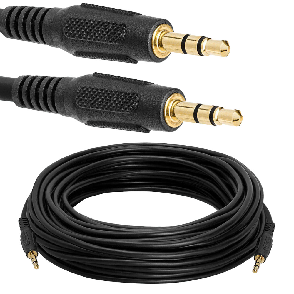3.5MM AUX Audio cable Male To Male Cord For Phone Car Headphones Jack Black LOT