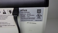 Ativa® MD500 Clutter Cutter 7-Folded-Sheet Cross-Cut Shredder AS IS for Parts