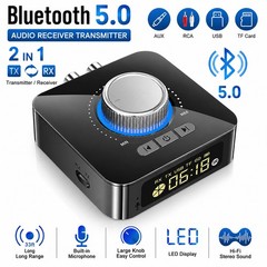 Bluetooth 5.0 Receiver Transmitter Wireless Audio Adapter AUX RCA USB TF for TV