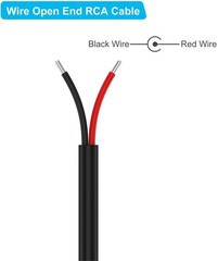 RCA to Bare Wire Cable, 2 Pack 20AWG 6.6 ft Replacement RCA Male Plug Jack Co…