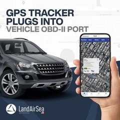 LandAirSea Sync GPS Tracker – 8.95 W: 1.7 in. D: 2.2 H: 1.0 in., Black