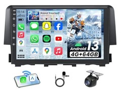 8Core 4+64GB Android 13 Car Radio for Honda Civic 2016 8Core 4GB RAM 64GB ROM