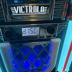 Victrola Lighted Jukebox Style CD Player with FM Radio, Red/White/Black