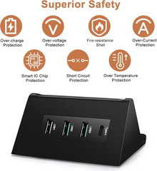 DC 12V 24V to 5V USB Step down Converter 68W 12V to USB Multi Port Power Adapter