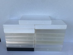 Lot Of 15 Vintage Empty VHS Plastic Clamshell Storage Cases Free Shipping!