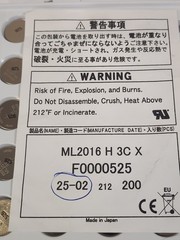 2 pc MAXELL ML2016 ML 2016 3v RECHARGEABLE LITHIUM BATTERY MFD. Sept. 2023