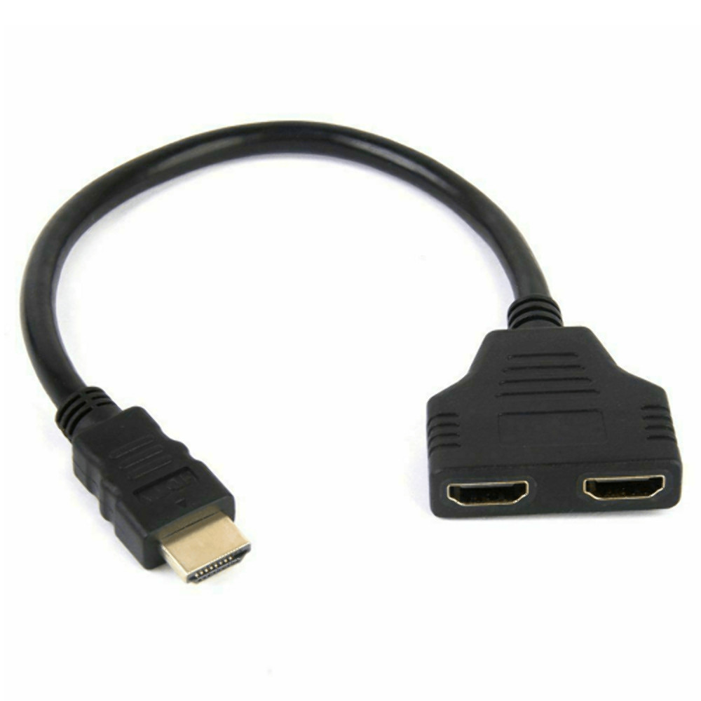 4K HDMI Cable Splitter Adapter 2.0 Converter 1 In 2 Out 1 Male to 2 Female US