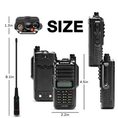 Baofeng UV-9G GMRS Radio 2 Packs IP67 Waterproof Repeater Capable NOAA Walkie
