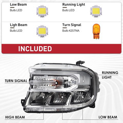2022-24 Ford Maverick Lariat Driver Side Headlight Assembly–Compatible