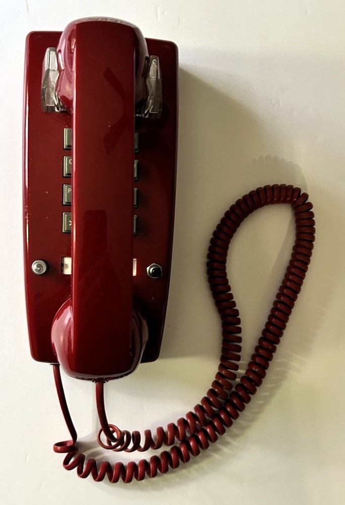 Scitec ST2554-47 Red Wall Telephone | Analog Single-Line Emergency & Hotel Phone