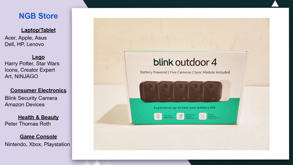 Blink Outdoor 4 Wireless Smart Security Camera – 5 camera system, Sealed
