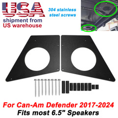 1SET For 2017-2024 Can Am Defender Speaker Roof Mounts – Fits most 6.5″ SPEAKERS