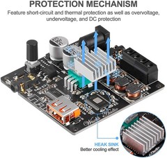 Bluetooth Stereo Amplifier Board Class D Audio Amp Module AUX USB Speakers DIY