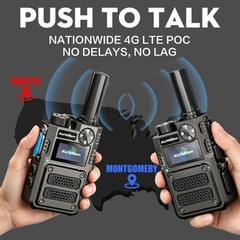 2 PACK-(Lifetime Free) Unlimited Range Long Range Walkie Talkies for Adults