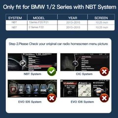 Wireless Carplay/Android Auto Screen For BMW F20 F21 F22 F30 F31 F32 F33 F34 F36