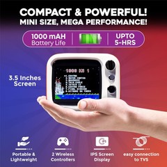 Streetstylezwear Tiny Arcade Tv 3.5 Mini – Two Player Playable Tv W/ Real