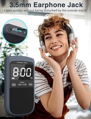 AM FM Walkman Radio:900mAh Rechargeable Portable Transistor Pocket Radio
