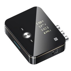 NFC Bluetooth 5.0 Transmitter Receiver Wireless 3.5mm AUX to 2RCA Audio Adapter