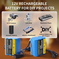 12V 24V Rechargeable Lithium-ion Battery For DIY Projects