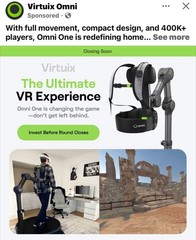 VIRTUIX OMNI ONE virtual reality treadmill gaming system. Barely used.