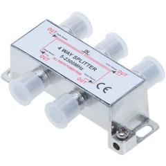 4 Way TV Splitter 5-2300 MHz Coax Cable Adapter for RG59 RG6 HDTV Satellite