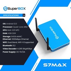 🔥SUPERBOX S7 MAX WITH 💥FREE WALL MOUNT! 💥FREE 2ND DAY AIR SHIPPING! ✈️