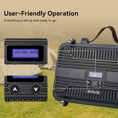 Retevis RT97S Full Duplex GMRS Repeater Ham Radios Base Station 8CH Portable