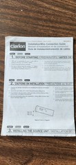 CLARION DB125 Marine Boat Radio W/ Owners Manual And Wiring Installation Guide