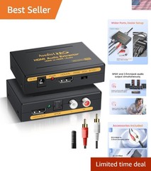 Professional 4K Audio Extractor HDMI Converter: Optical & RCA Connection Options