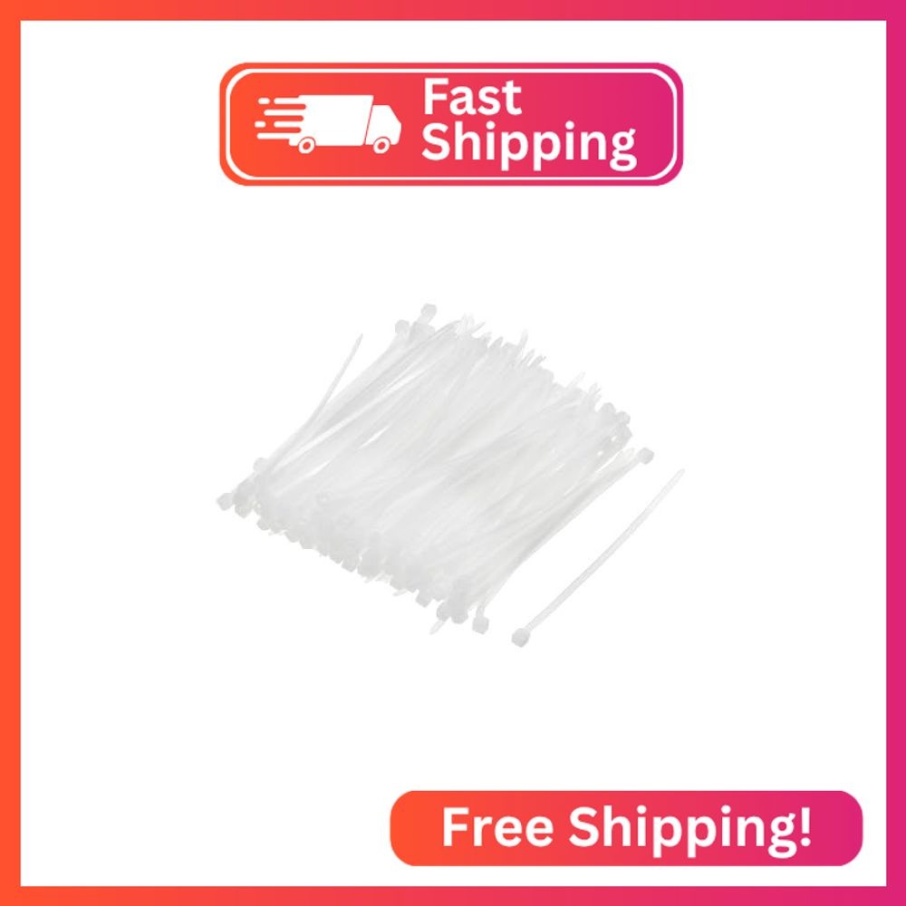 uxcell 4 Inch White Zip Ties, 500 Pcs Cable Ties Nylon Strip Zip Wire Cable Heav