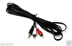 12FT 3.5mm Male Plug Jack to 2 RCA Male Stereo Audio Cable
