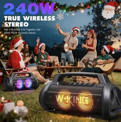 W-KING D10 Portable Speaker Bluetooth Wireless 120W Max Loudest&70W Deep Bass