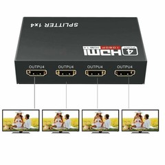 HDMI Splitter 1 In 4 Out 4K UHD HD 1080P 4-Port Repeater Splitter Amplifier 1×4