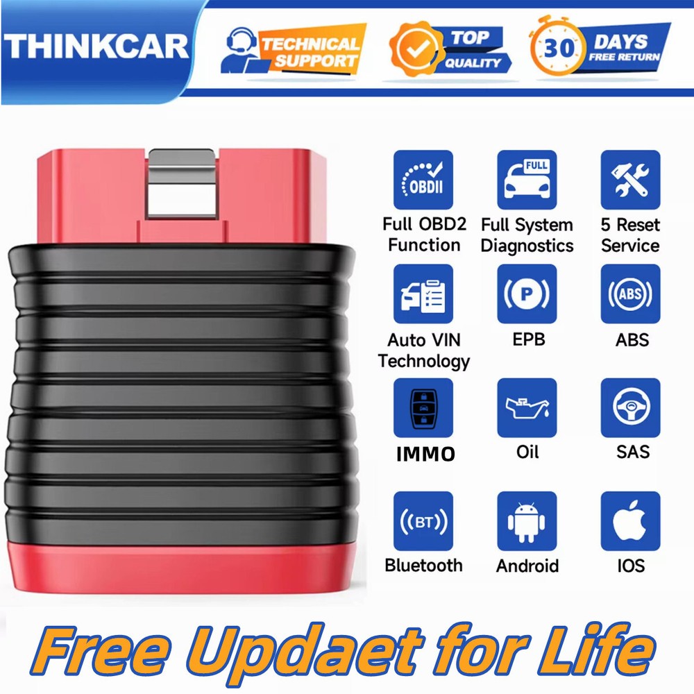 Thinkcar BD6 Bluetooth OBD2 Car Code Reader Scanner Tool Full System Scan Reader