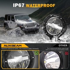 Auxbeam 4Inch 100W Round Offroad Lights White DRL 10000LM LED Driving Light Pods
