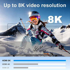 8K Displayport 1.4 to HDMI 2.1 Adapter 8K 60Hz / 4K 120Hz Unidirectional DP