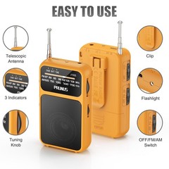 J555 Pocket Radio AM FM USBC Charging& Battery Operated, Excellent Reception&…