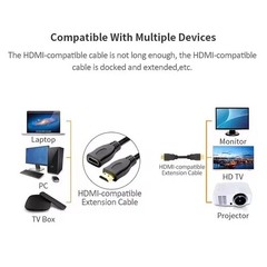 1080P HDMI Extension Cable Male to Female Adapter for TV PC Projector
