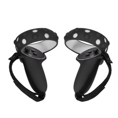 2Pcs Handle Grip Cover Silicone+Nylon Strap For Oculus Quest 2 VR Controller