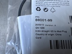 Jabra 88001-99 GN1200, 0.8M cord, QD to Modular Plug – Lot of 2