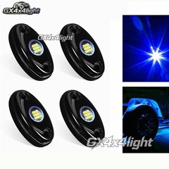 4 Pods Blue LED Rock Light Lights Fit Jeep Off Road Truck Car ATV Under Body