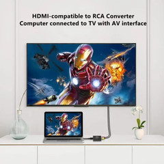 1080P HDMI to AV RCA Converter HDMI2AV Adapter Support NTSC/PAL for PC HDTV Proj