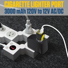 Compact Power Converter, 120V AC to 12 V DC (3000mA) Female Power Converter.