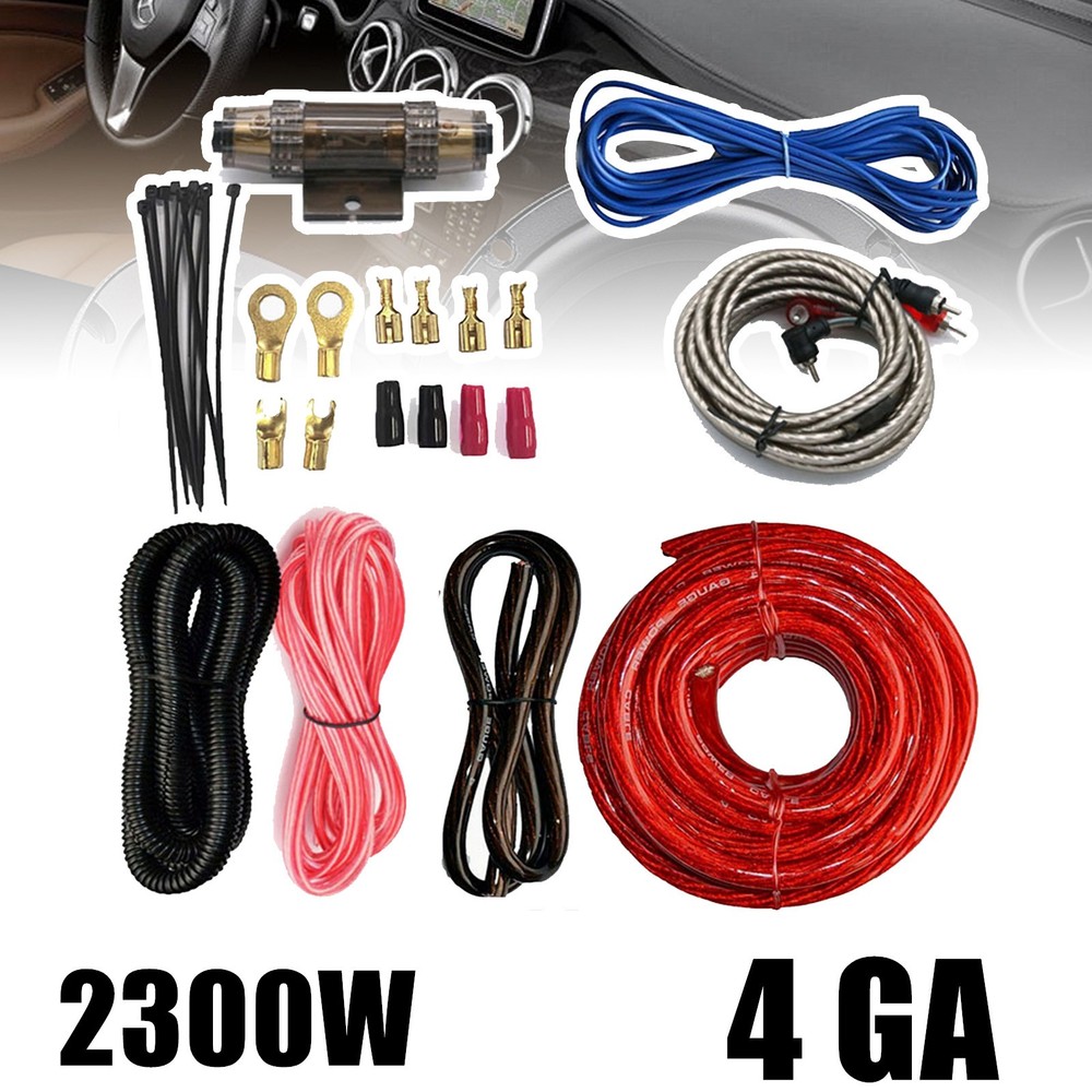 2300W Power 4Ga Car Audio Cable Kit Amplifier Install Amp Subwoofer Sub Wiring
