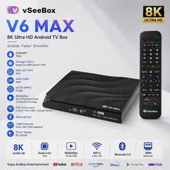 Vseebox Vsee Box V6 Max Smart TV Streaming Box VeeSee Vee See