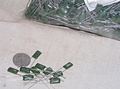 10 PACCOM PK92 .012UF 100V EMI RFI AUDIO POLYESTER PLASTIC FILM CAPACITOR 12NF