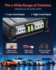 VEVOR Subwoofer Bass Package Dual Car Audio Subwoofer and Amp Package 490W RMS