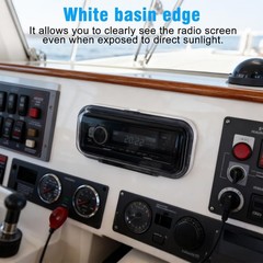 Herdio Marine Water-Resistant Stereo Cover – Smoke-Tinted Boat Radio Protector